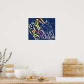 Poster Le gardien de hockey Ma typographie de but (Cuisine)