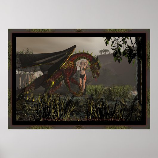 Poster Le Gardien Du Dragon Par Michelle Wilder (Devant)