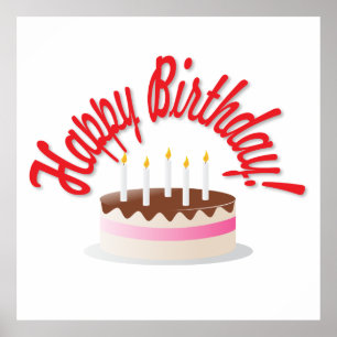 Poster Le gâteau d'anniversaire