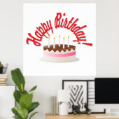 Poster Le gâteau d'anniversaire (Bureau à domicile)