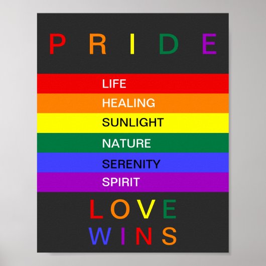 Poster Le Gay pride LGBT Rainbow Love gagne sur mesure (Devant)