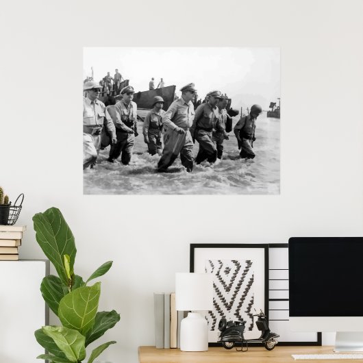 Poster Le général Douglas MacArthur revient (Bureau à domicile)