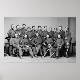 Poster Le général Frank Blair et son personnel