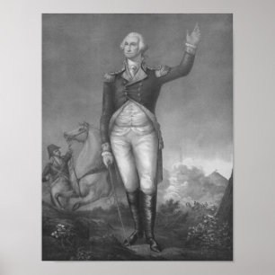 Poster Le Général George Washington En Lithographie Unifo