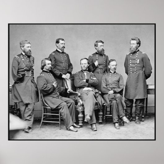Poster Le général Sherman et son personnel — Frontière (Devant)