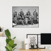 Poster Le général Sherman et son personnel — Frontière (Bureau à domicile)