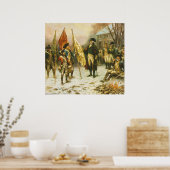 Poster Le général Washington inspecte les couleurs captur (Cuisine)