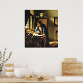 Poster Le géographe de Johannes Vermeer (vers 1669) (Cuisine)