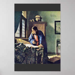 Poster Le Géographe, Par Johannes Vermeer