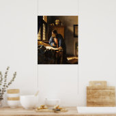 Poster Le géographe par Johannes Vermeer (Cuisine)