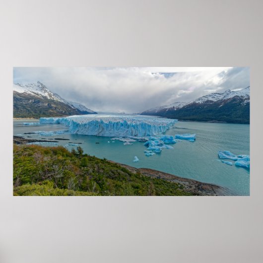 Poster Le glacier Perito Moreno impressionnant (Devant)