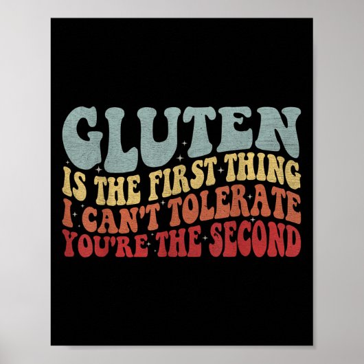 Poster Le gluten est la première chose que je ne peux pas (Devant)