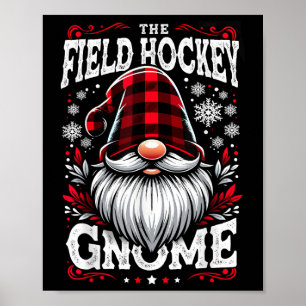 Poster Le Gnome de Hockey sur Gazon Famille de Noël Corre