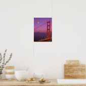Poster Le Golden Gate Bridge peu après le coucher du sole (Cuisine)