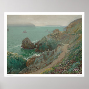 Poster Le Golden Gate de la falaise d'océan (1154)