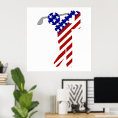 Poster LE GOLF DES Patriotes ÉTATS-UNIS (Bureau à domicile)