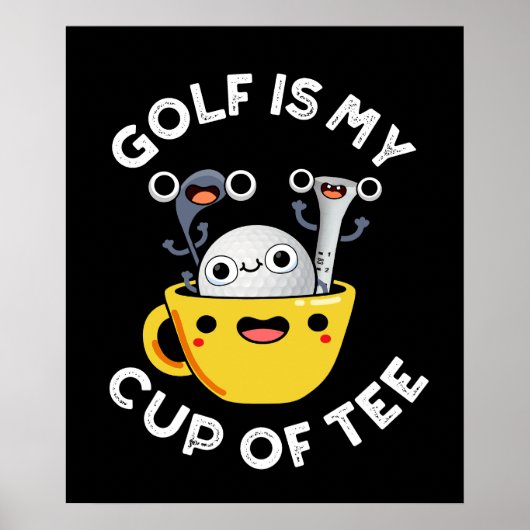 Poster Le Golf Est Ma Coupe De Tee Funny Golf Pun Dark BG (Devant)