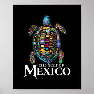 Poster Le Golfe Du Mexique Edm Musique Rave Danse Tortue