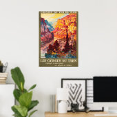 POSTER LE GORGES DU TARN (Bureau à domicile)
