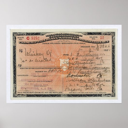 POSTER LE GOUVERNEMENT A DÉLIVRÉ UNE INTERDICTION 1924 (Devant)