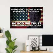 Poster Le Gouvernement N'Est Pas La Solution (Bureau à domicile)