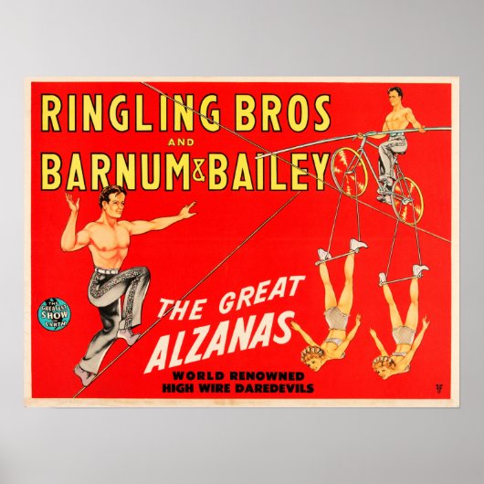 Poster Le Grand Alzanas Acrobat Linewalker Aerial Circus (Devant)