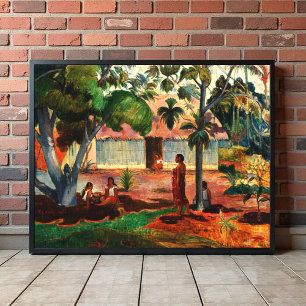 Poster Le grand arbre (1891) par Paul Gauguin