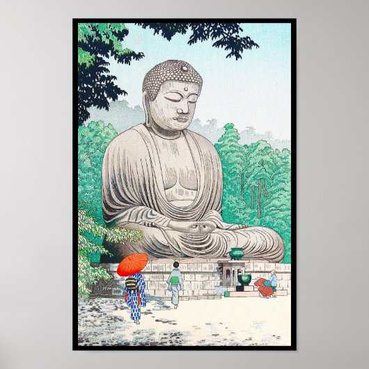 Poster Le Grand Bouddha à Kamakura FUJISHIMA TAKEJI (Devant)