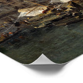 Poster Le Grand Canal Francesco Guardi avec le Rialto (Coin)