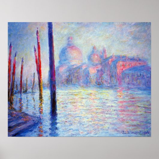Poster Le Grand Canal par Claude Monet (Devant)