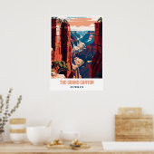 Poster Le Grand Canyon, Arizona, USA Illustration moderne (Cuisine)