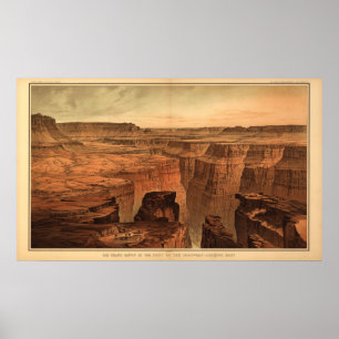 Poster Le Grand Canyon par Clarence Dutton 1882