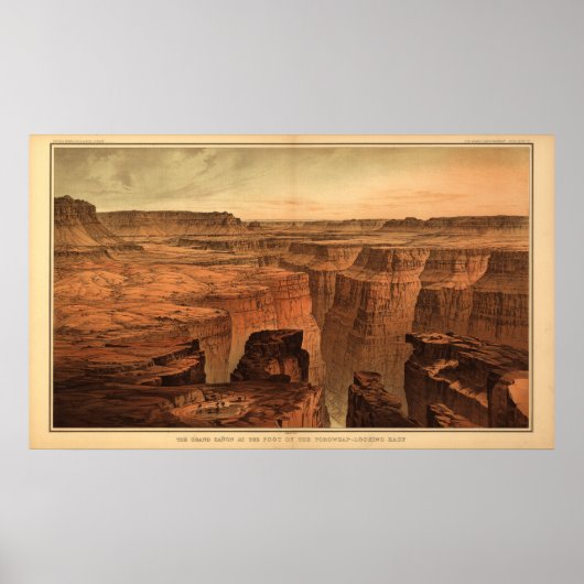 Poster Le Grand Canyon par Clarence Dutton 1882 (Devant)
