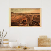 Poster Le Grand Canyon par Clarence Dutton 1882 (Cuisine)