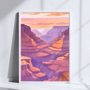 Poster Le Grand Canyon   Parc National Aquarelle