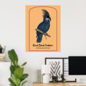 Poster Le grand Cockatoo noir (Bureau à domicile)