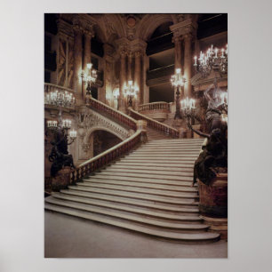 Poster Le Grand Escalier de l'Opéra-Garnier