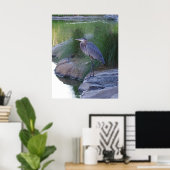 Poster Le grand héron bleu (Bureau à domicile)