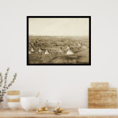 Poster Le Grand Hostile Lakota Camp SD 1891 (Cuisine)