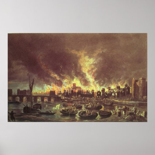 Poster Le grand incendie de Londres, 1666 (Devant)