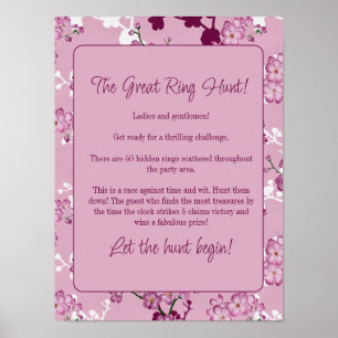 Poster Le Grand Jeu De Chasse Aux Cerisiers Rose