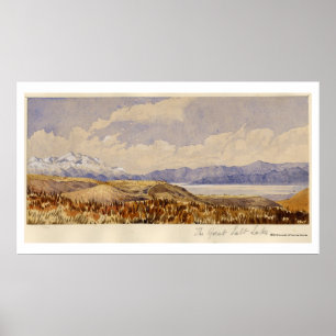 Poster Le Grand Lac Salé, Utah