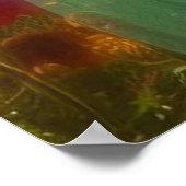 Poster Le grand mur de robe verte 40x40 (Coin)