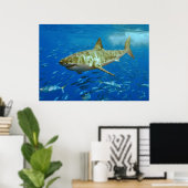 Poster Le grand requin blanc Carcharodon Carcharias (Bureau à domicile)