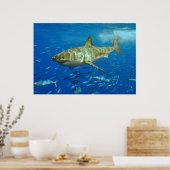 Poster Le grand requin blanc Carcharodon Carcharias (Cuisine)