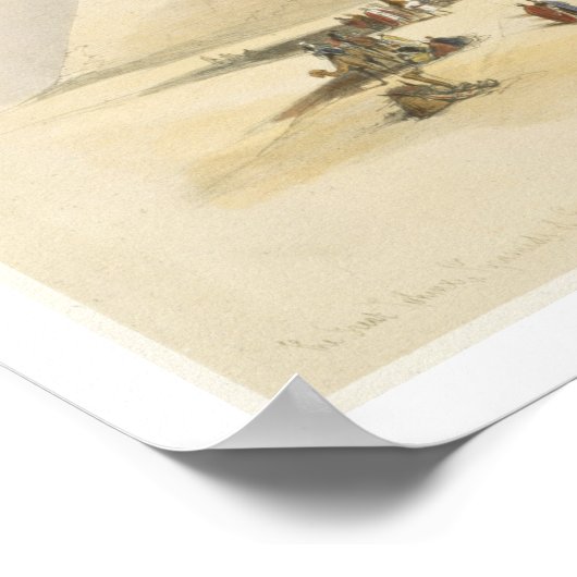 Poster Le Grand Sphinx et les Pyramides de Gizeh, de "E (Coin)