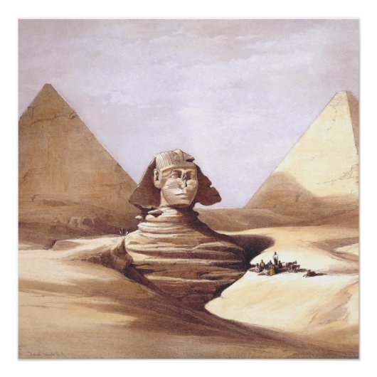 Poster Le Grand Sphinx, Pyramides de Gizeh (Devant)