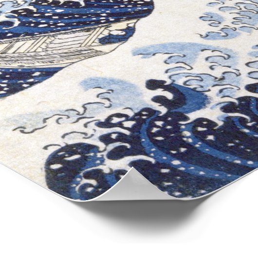 Poster Le Grand Wave by Hokusai (Coin)