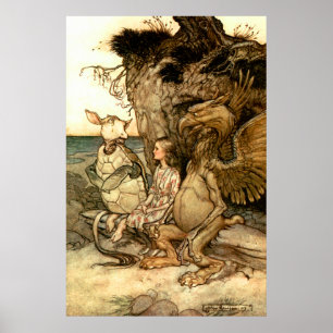 Poster 'Le griffon Et La Tortue Fausse'