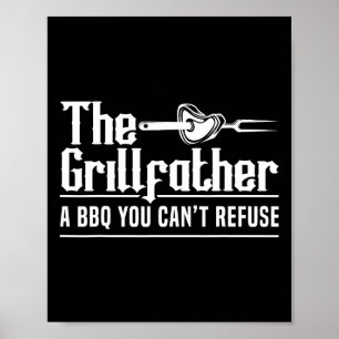 Poster Le Grillfather BBQ Gril Grillmaster Rbecue
